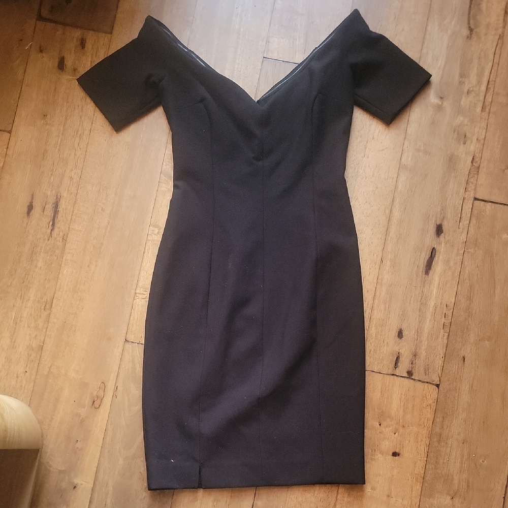 Cinq à Sept Black Off-Shoulder Mini Dress